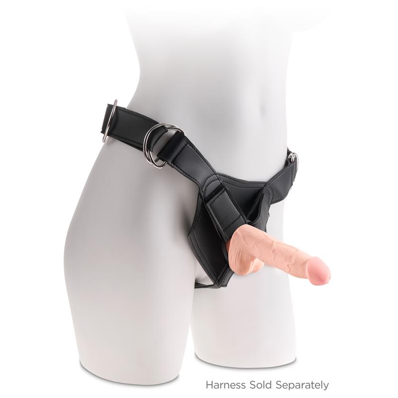 3D Dildo Triple Densidad con Testículos Plus 5 Natural - Imagen 6