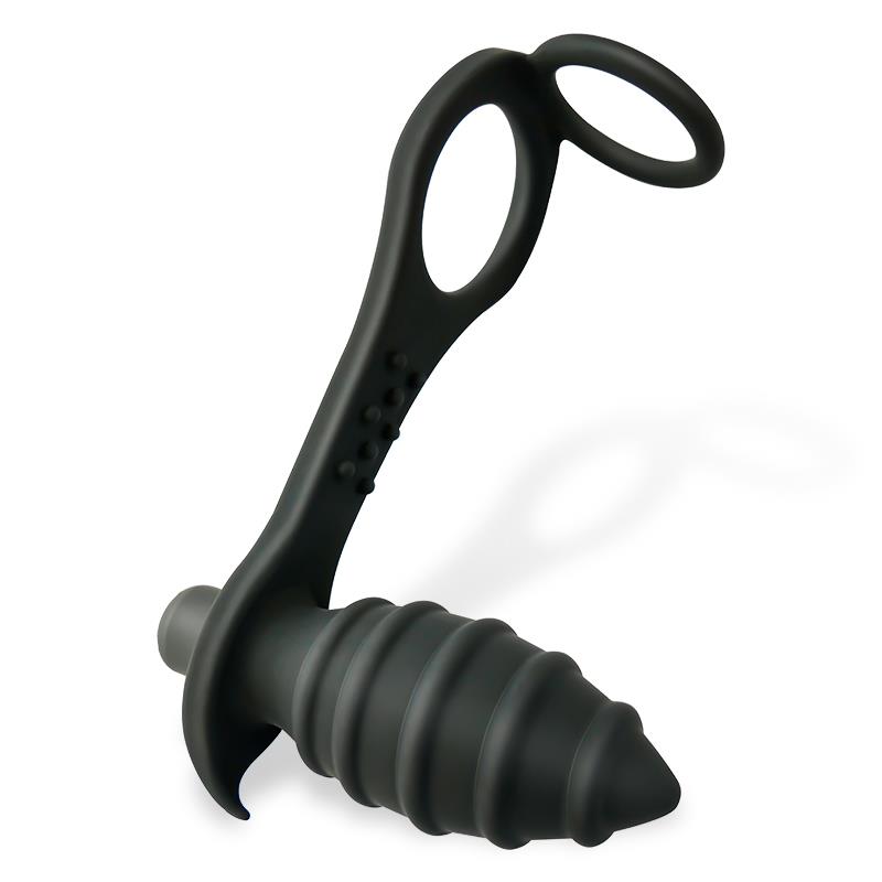 Aksten Plug Anal con Vibración y Anillo para Testículos - Imagen 2