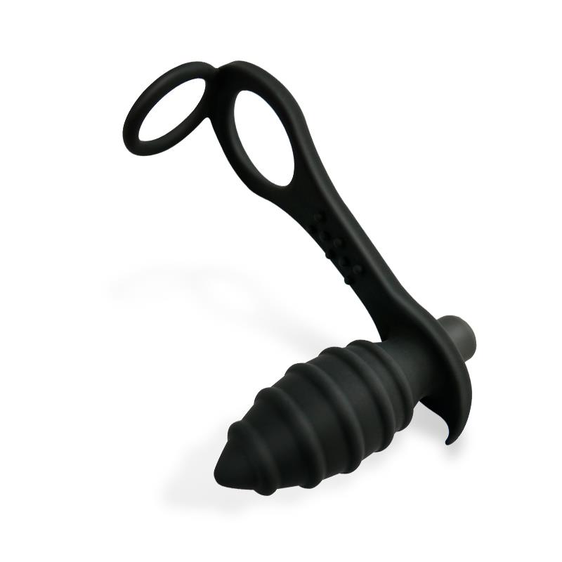 Aksten Plug Anal con Vibración y Anillo para Testículos - Imagen 3