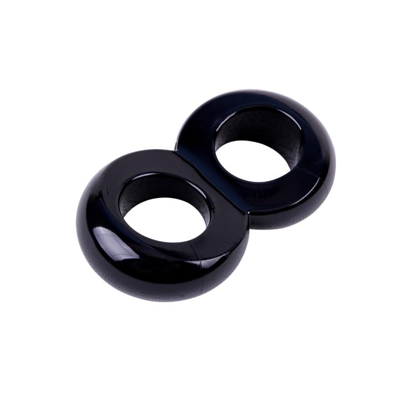 Anillo para el Pene Doble Duo Cock 8 Negro - Imagen 3