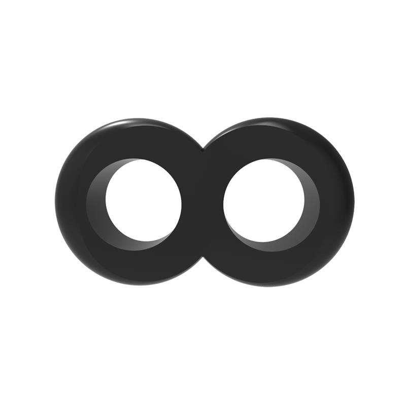 Anillo para el Pene Doble Duo Cock 8 Negro - Imagen 7