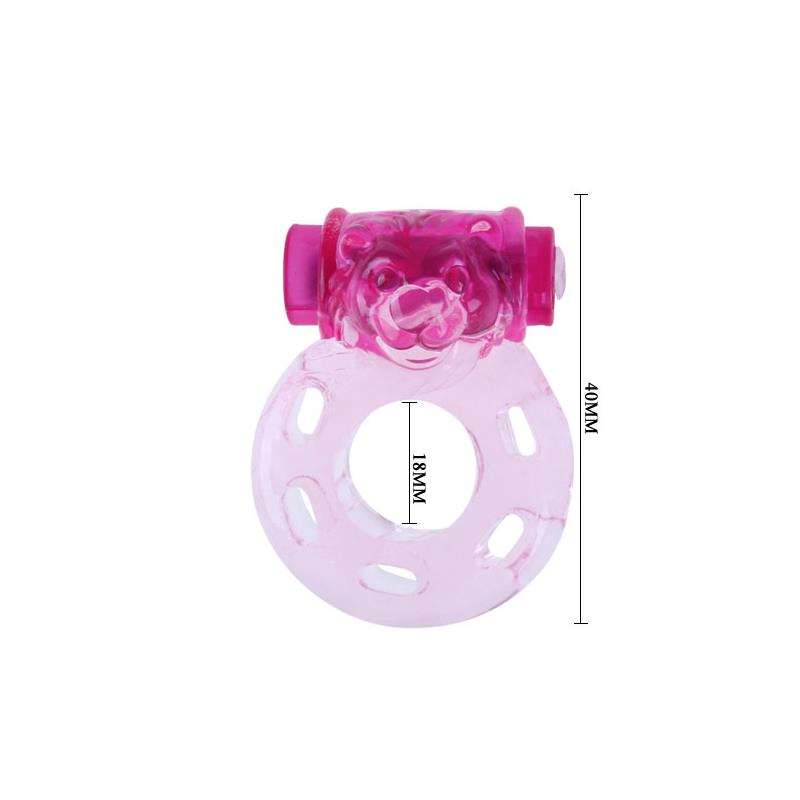 Anillo Vibrador Color Oso Rosa - Imagen 2