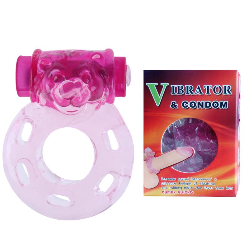 Anillo Vibrador Color Oso Rosa - Imagen 3