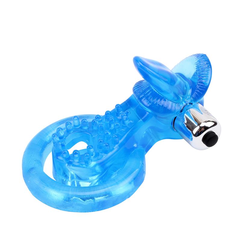 Anillo Vibrador para el Pene The Tongue Azul - Imagen 2