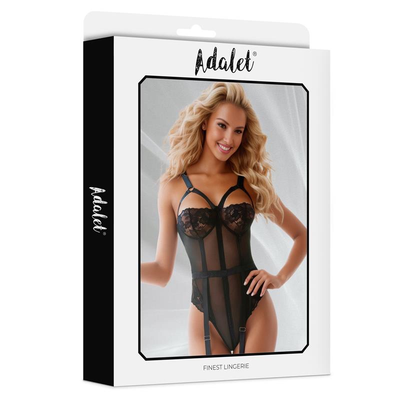 Ariana Body con Liguero y Ligas Negro - Imagen 4
