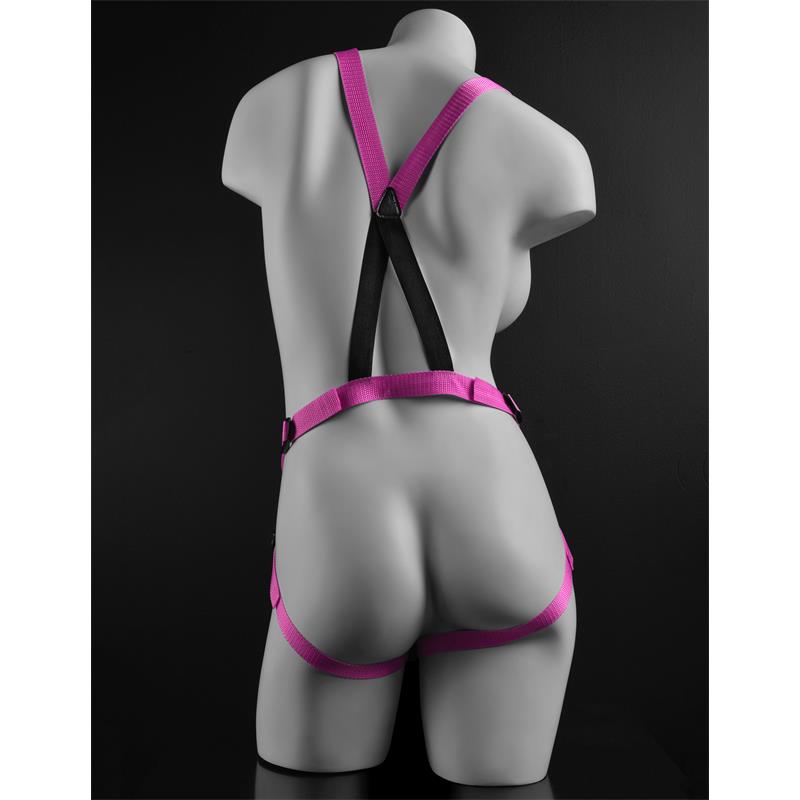 Arnés con Tirantes y Dildo 19 cm-7 Rosa - Imagen 3