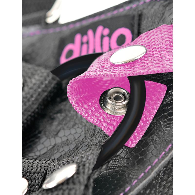 Arnés con Tirantes y Dildo 19 cm-7 Rosa - Imagen 4
