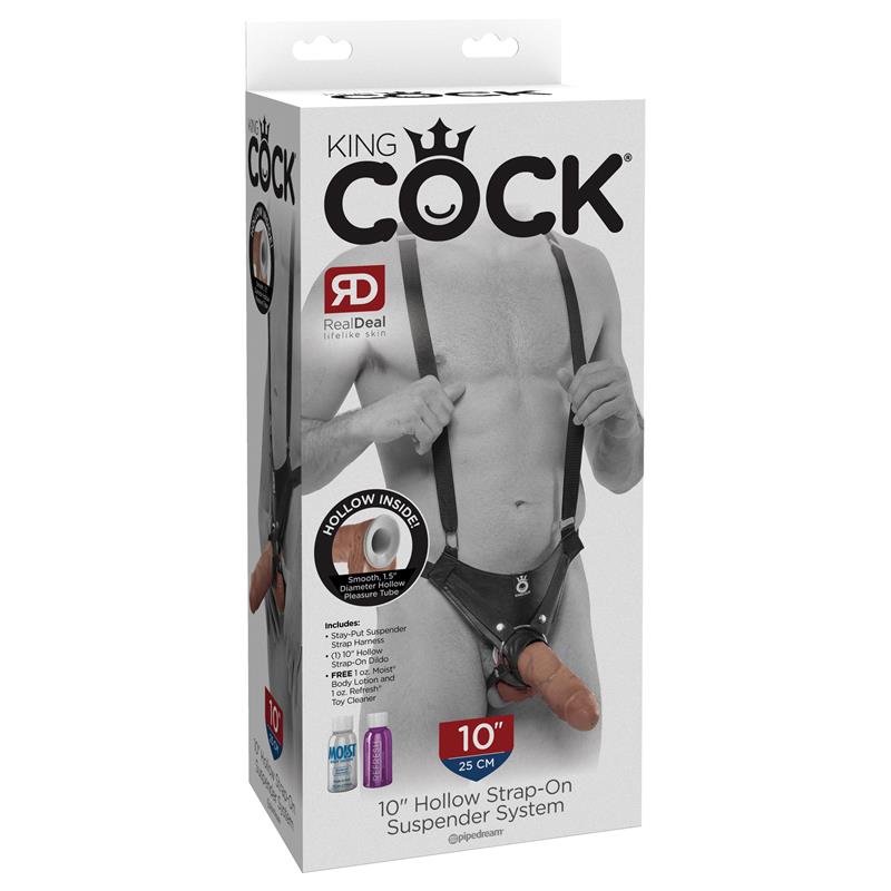 Arnés con Tirantes y Dildo Hueco 10 Bronceado - Imagen 5