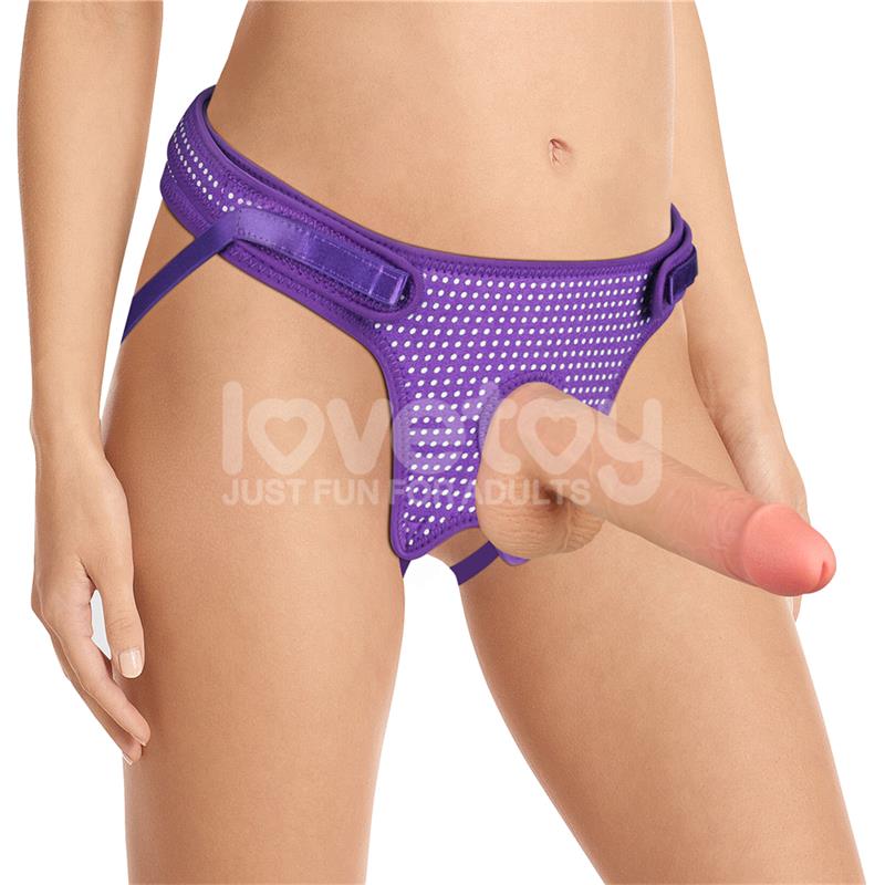 Arnés Easy Strap On Harness Polka Dots Púrpura - Imagen 12