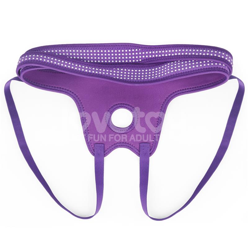 Arnés Easy Strap On Harness Polka Dots Púrpura - Imagen 3