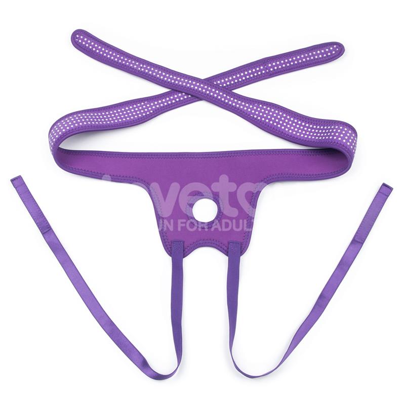Arnés Easy Strap On Harness Polka Dots Púrpura - Imagen 7