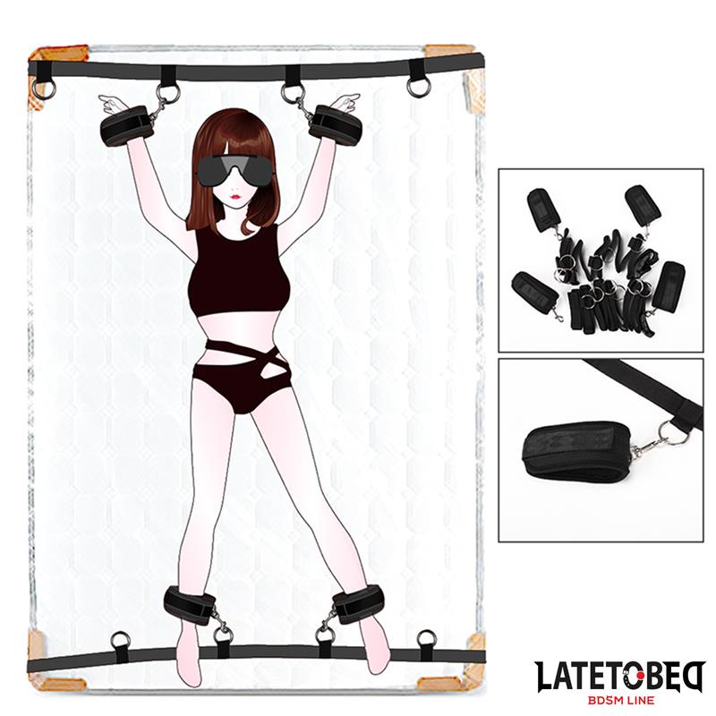 Ataduras para la Cama con 4 Enganches