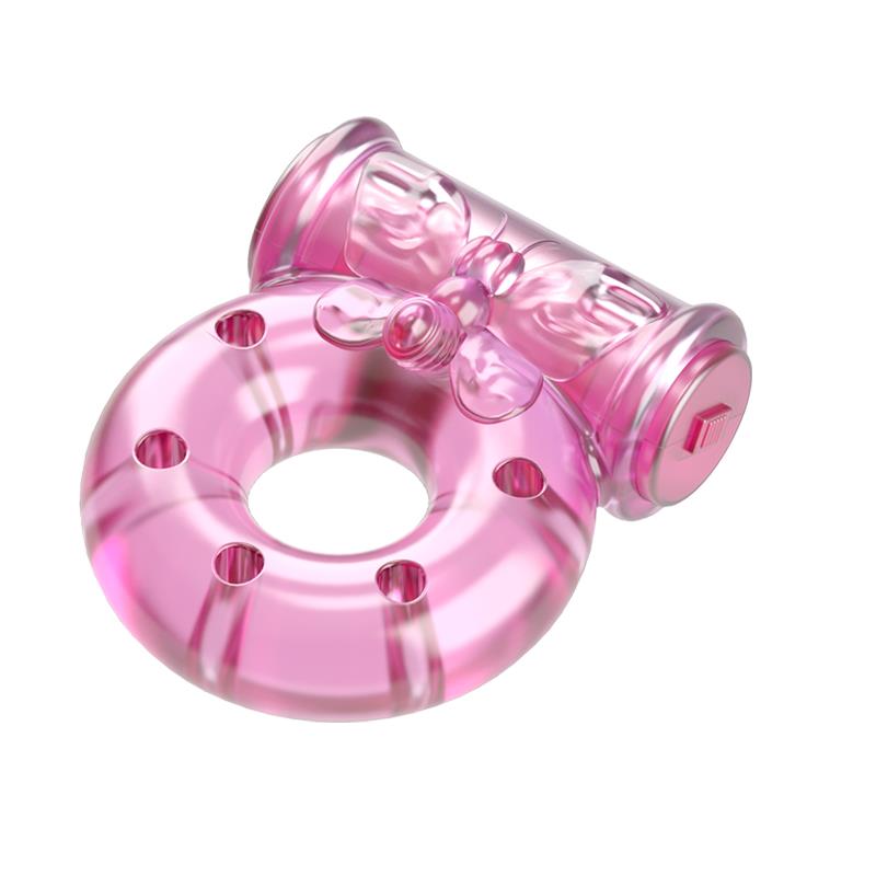 Baile Anillo Vibrador con Preservativo Color Rosa - Imagen 3