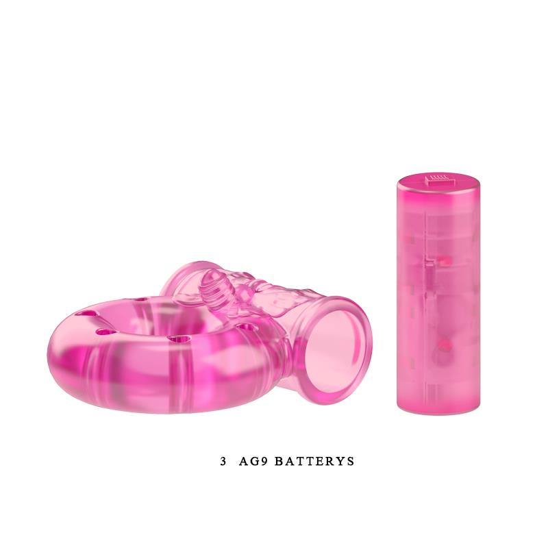 Baile Anillo Vibrador con Preservativo Color Rosa - Imagen 5