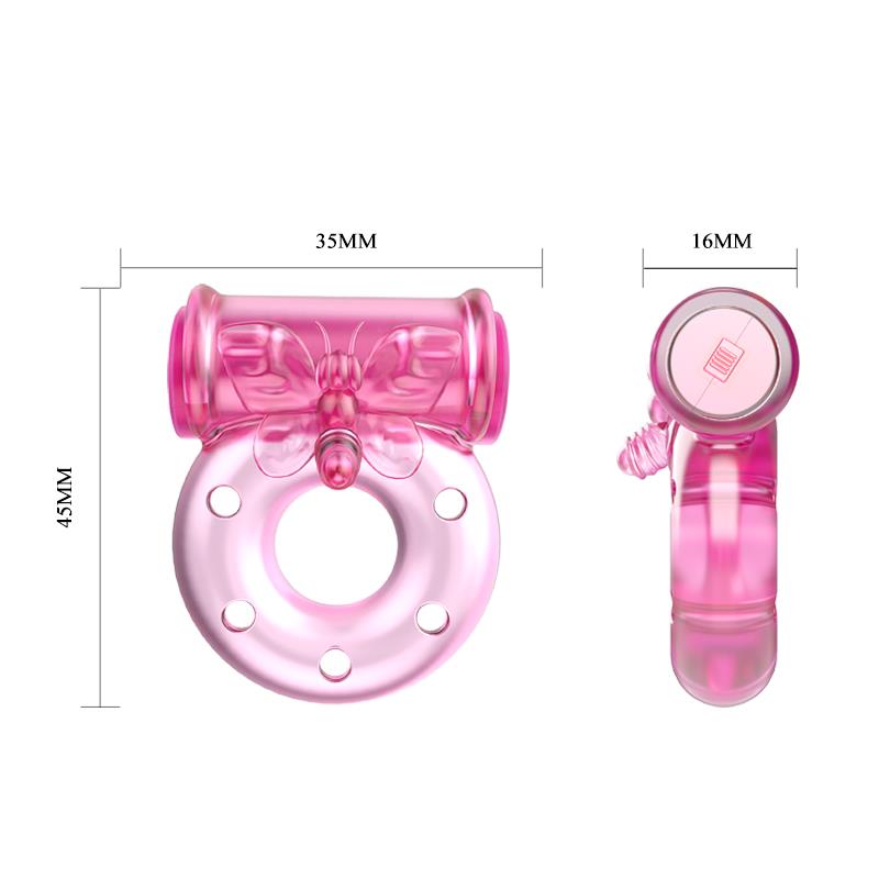 Baile Anillo Vibrador con Preservativo Color Rosa - Imagen 7