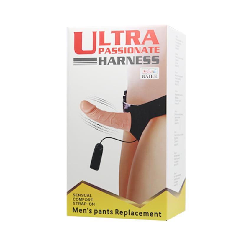 Baile Arnés con Dildo Vibrador Natural 15 cm - Imagen 7
