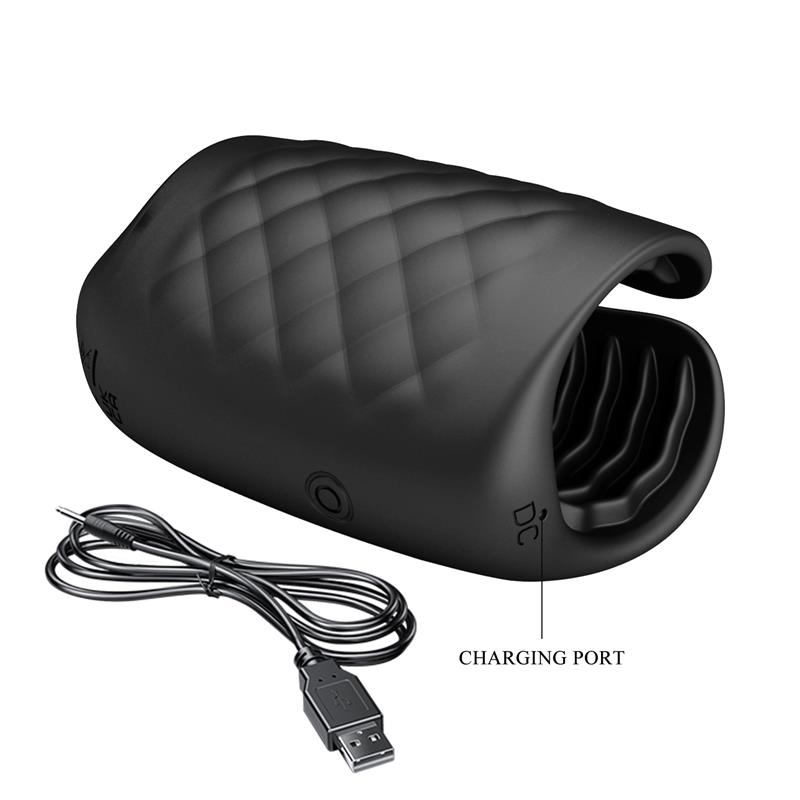 Black Glans Trainer Masturbador Manual con Vibración - Imagen 11