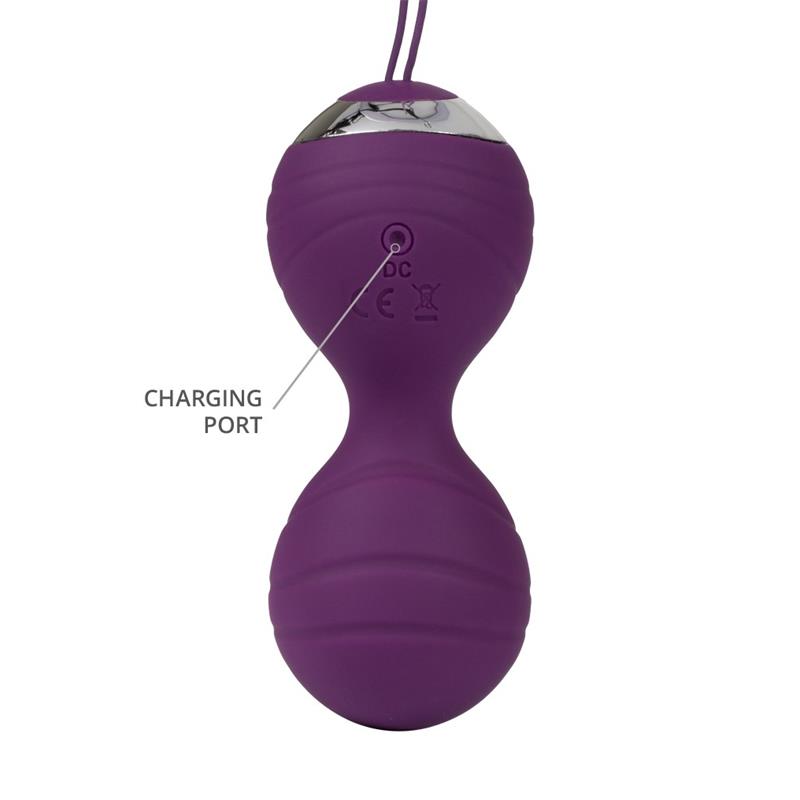 Bolas Kegel con Vibración con Control Remorto Cannes Purpura - Imagen 5