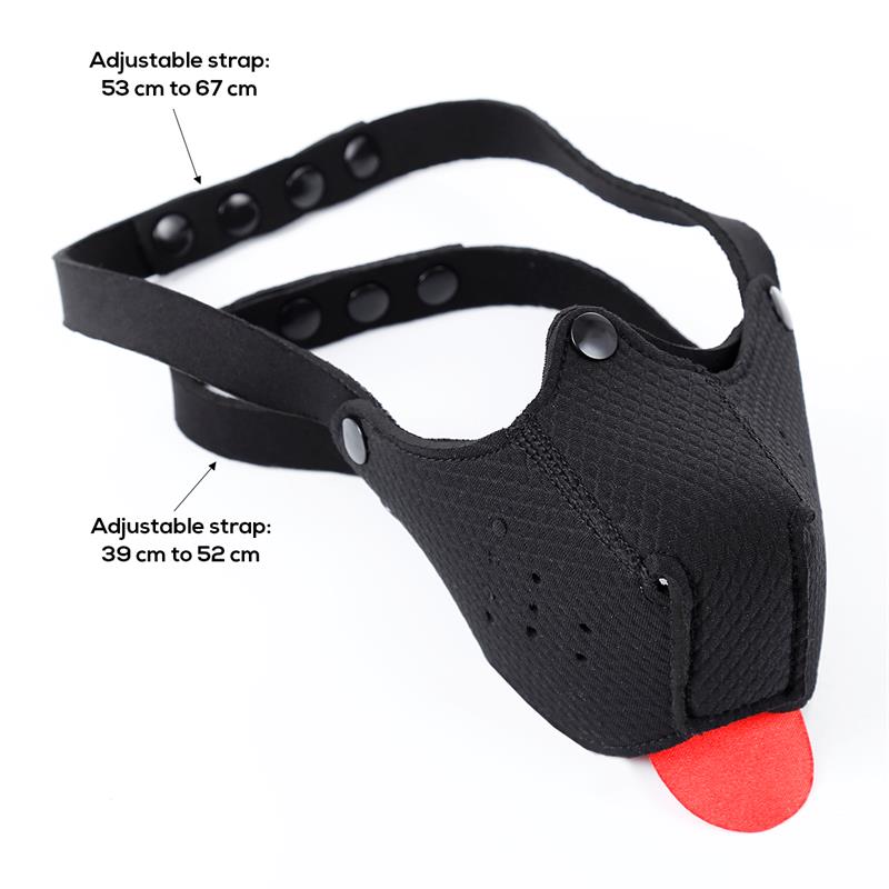 Bozal de Perro de Neopreno Desmontable Ajustable Negro - Imagen 9