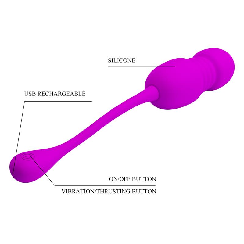 Callie Huevo Vibrador con Movimiento Thursting - Imagen 4