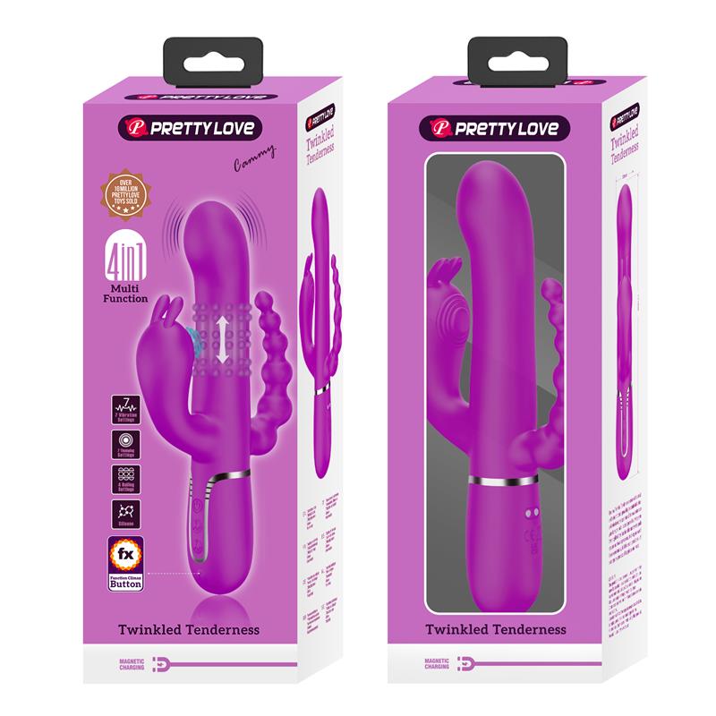 Cammy 4 in 1 Vibrador con Bolas Rotadoras y Cadena Anal - Imagen 9