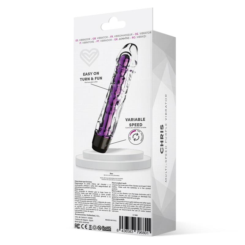 Chris Vibrador Multi-Velocidad Púrpura - Imagen 3