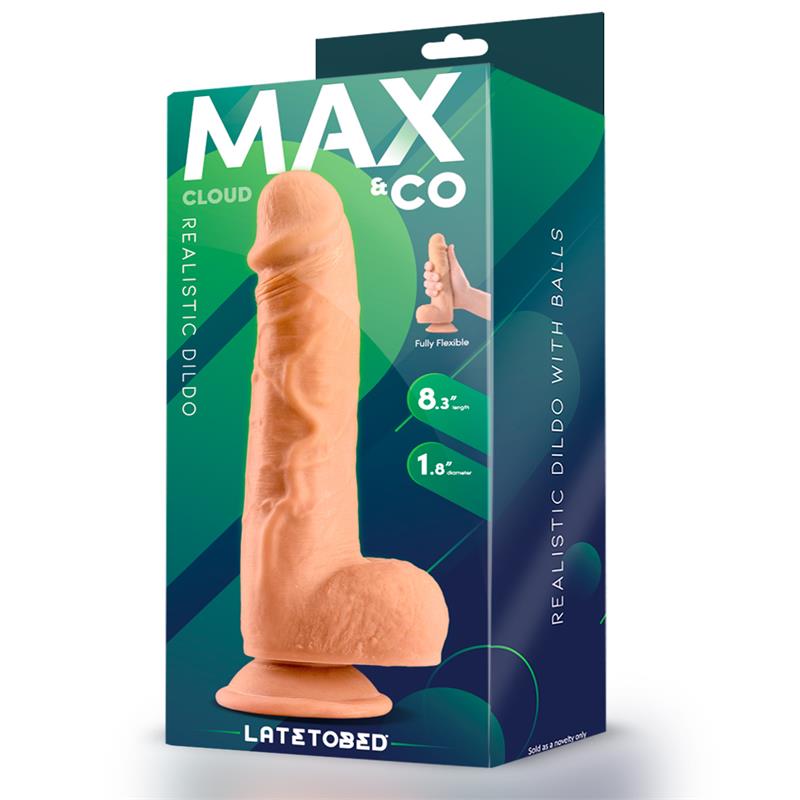 Cloud Dildo Realista con Testículos 8.3 Natural - Imagen 4