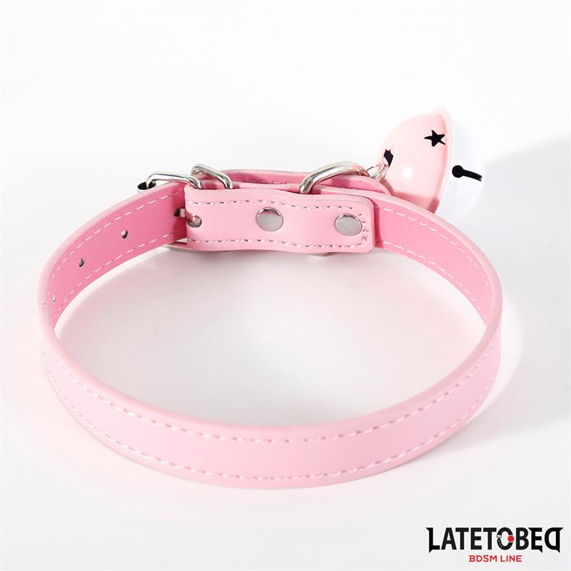 Collar con Cascabel Ajustable Rosa - Imagen 2