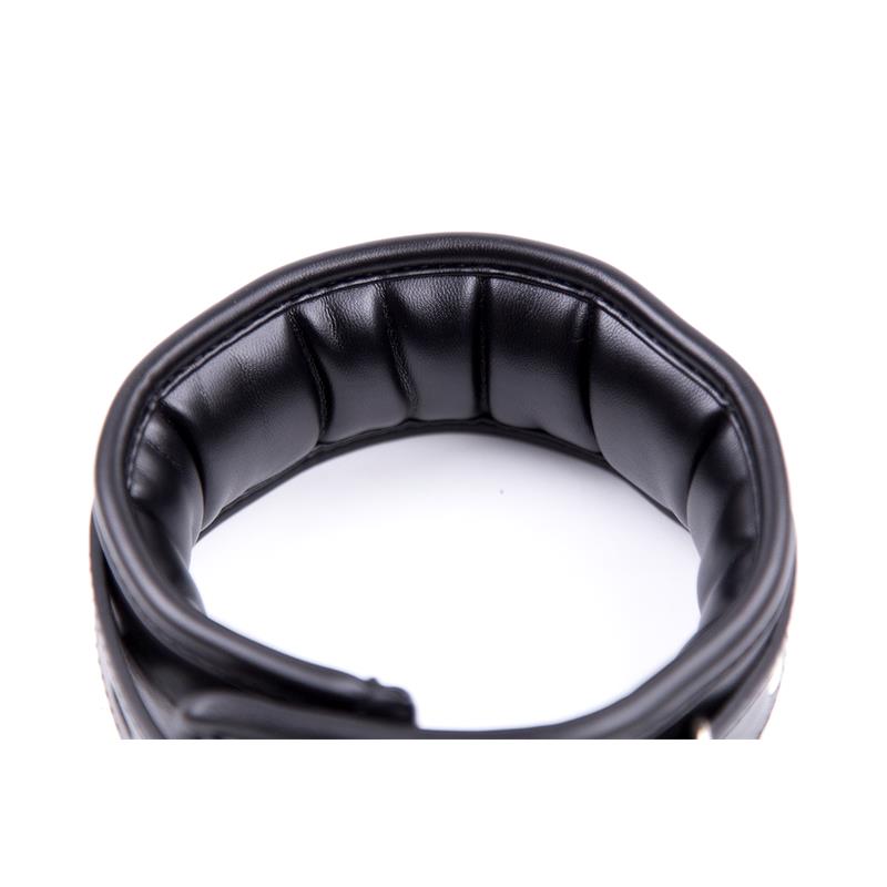 Collar con Correa de Metal e Interior Acolchado Negro - Imagen 8
