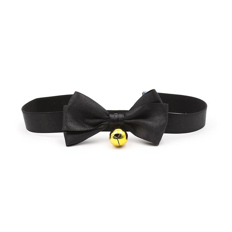 Collar con Lazo y Cascabel 36 cm Negro L - Imagen 2