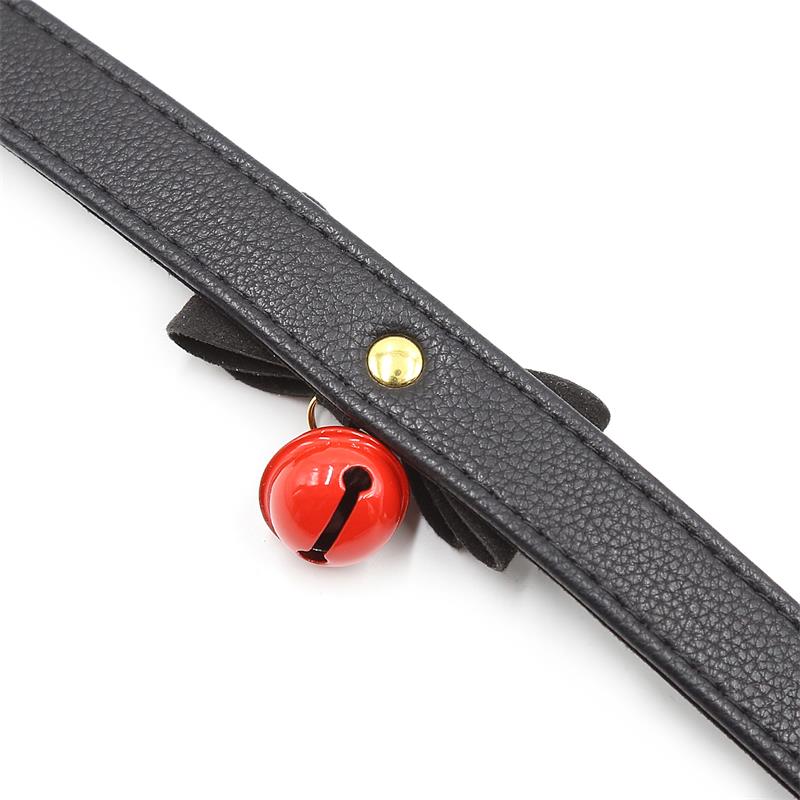 Collar con Lazo y Cascabel 44 cm Negro/Rojo - Imagen 5