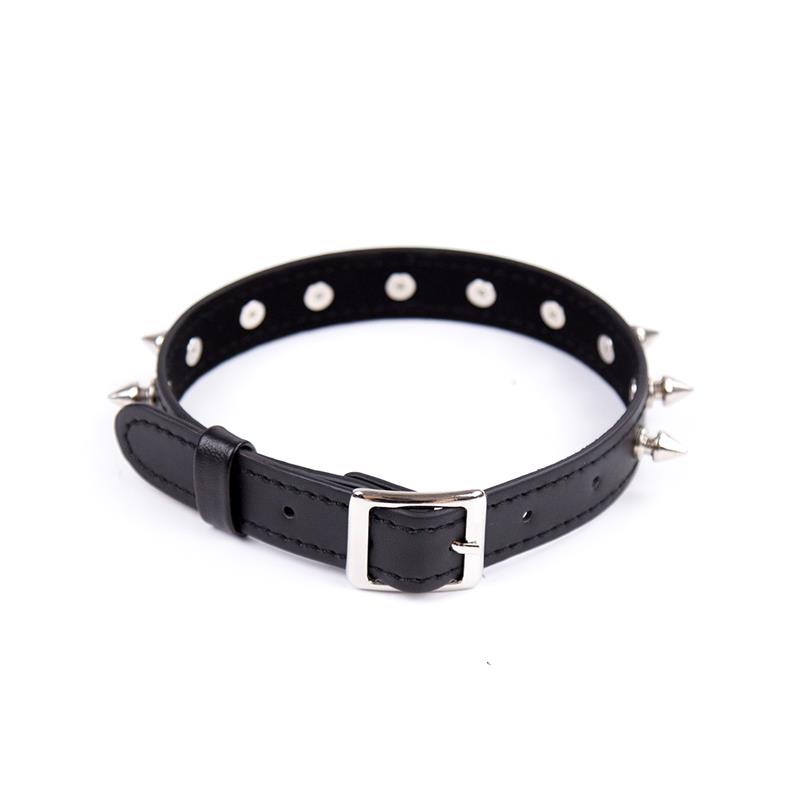 Collar con Pinchos Ajustable 43 cm Negro - Imagen 2