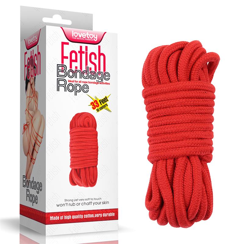 Cuerda Bondage Suave Rojo - Imagen 6