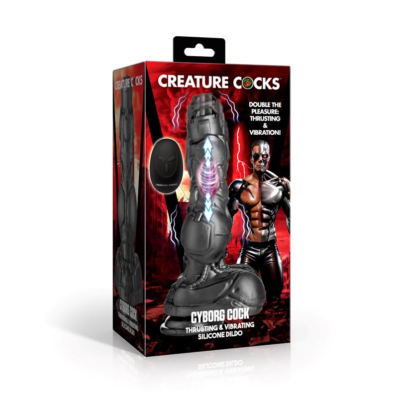 Cyborg Cock Dildo Metal con Thrusting y Vibración - Imagen 10
