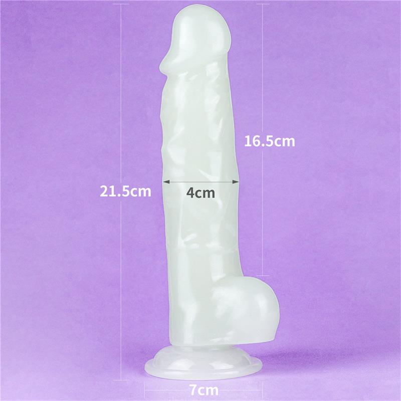 Dildo 8.5 Lumino Luz Azul - Imagen 10