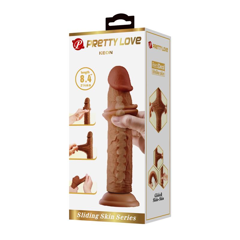 Dildo con Piel Deslizante Retractil 21.4 cm - Imagen 6