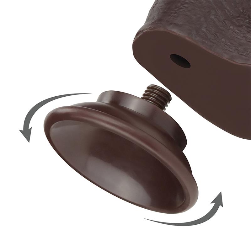 Dildo con Piel Retractil 7 Negro - Imagen 12