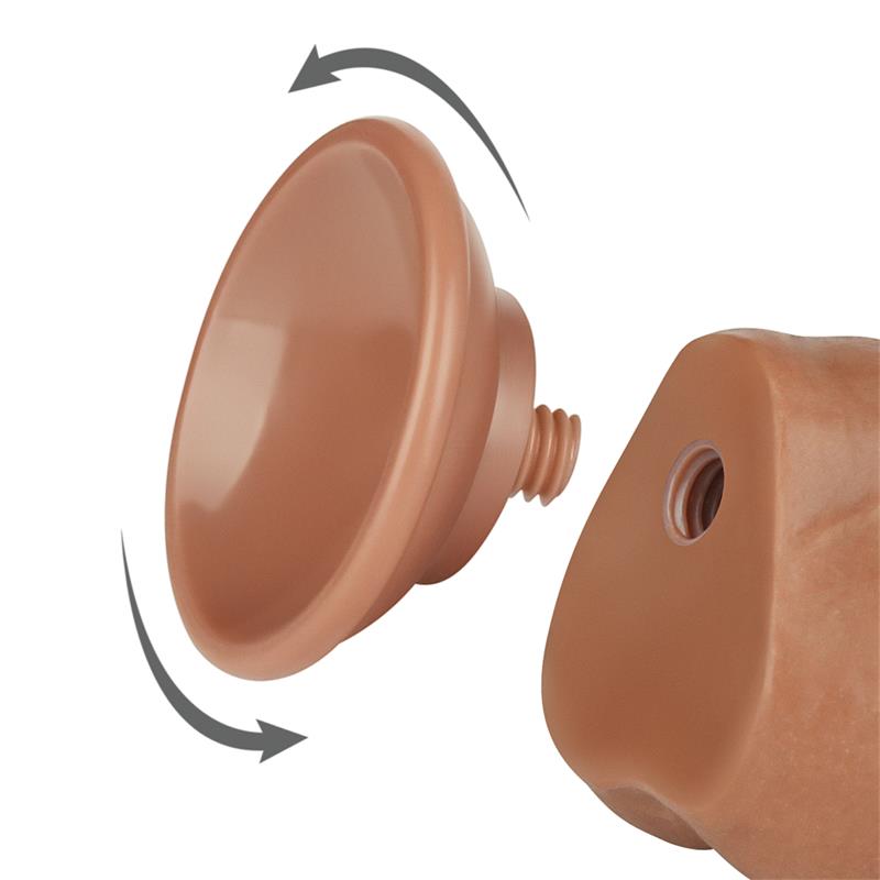 Dildo con Piel Retractil 7.5 Bronceado - Imagen 5