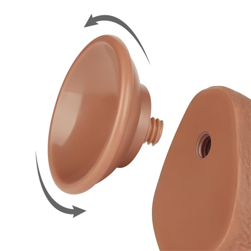 Dildo con Piel Retractil 7.5 Bronceado - Imagen 5