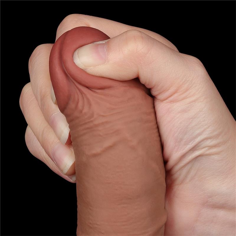 Dildo con Piel Retractil 7.5 Bronceado - Imagen 8