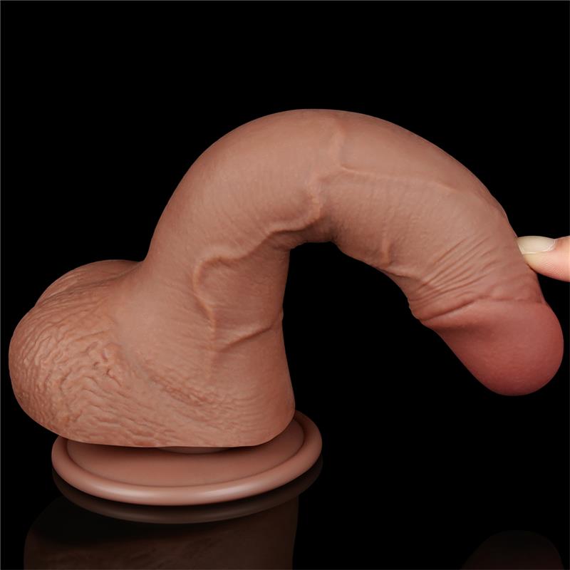 Dildo con Piel Retractil 7.5 Bronceado - Imagen 10