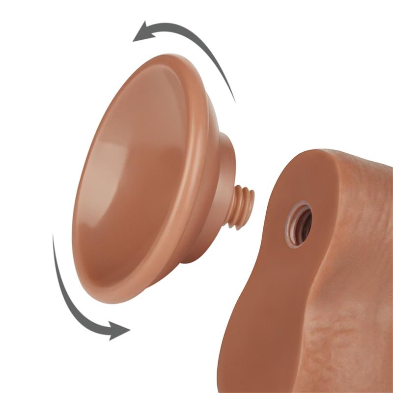 Dildo con Piel Retractil 8 Bronceado - Imagen 5