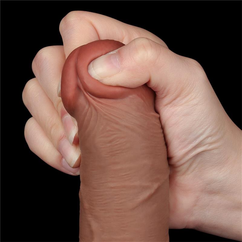 Dildo con Piel Retractil 8 Bronceado - Imagen 8
