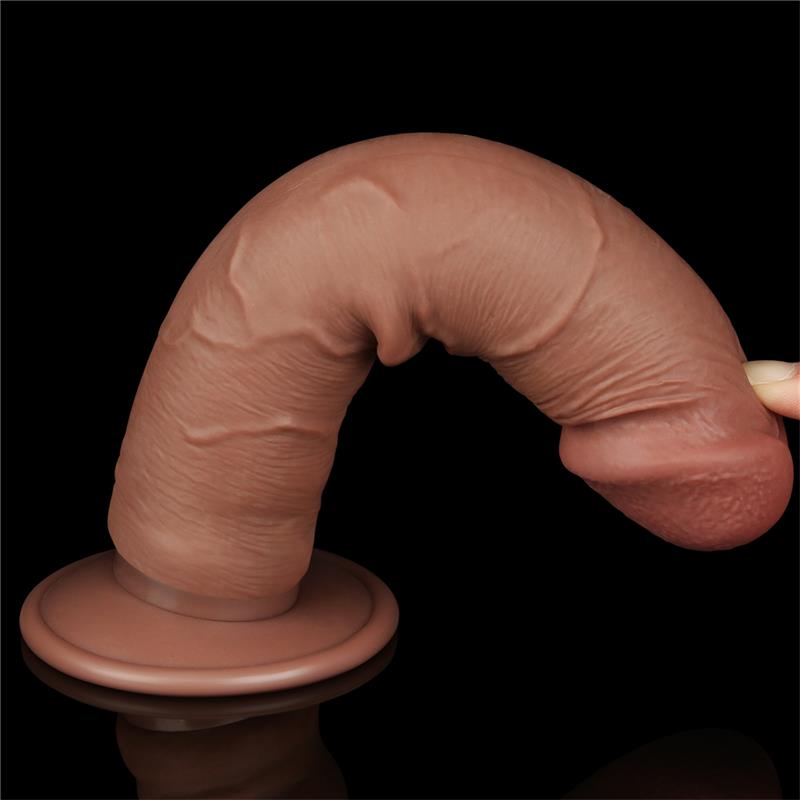 Dildo con Piel Retractil 8 Bronceado - Imagen 10