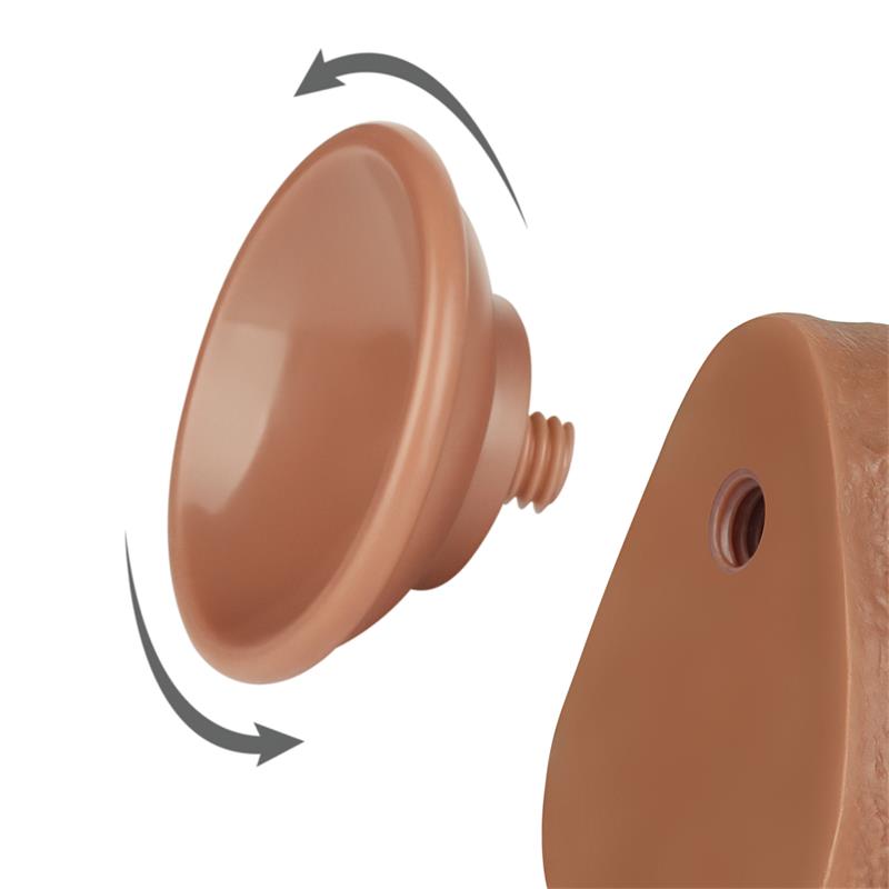 Dildo con Piel Retractil 8.5 Bronceado - Imagen 5