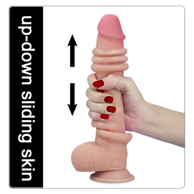 Dildo con Piel Retractil 9 Natural - Imagen 7
