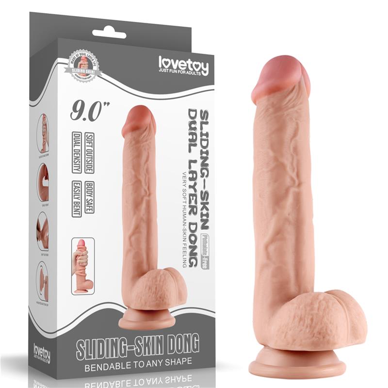 Dildo con Piel Retractil 9 Natural - Imagen 9
