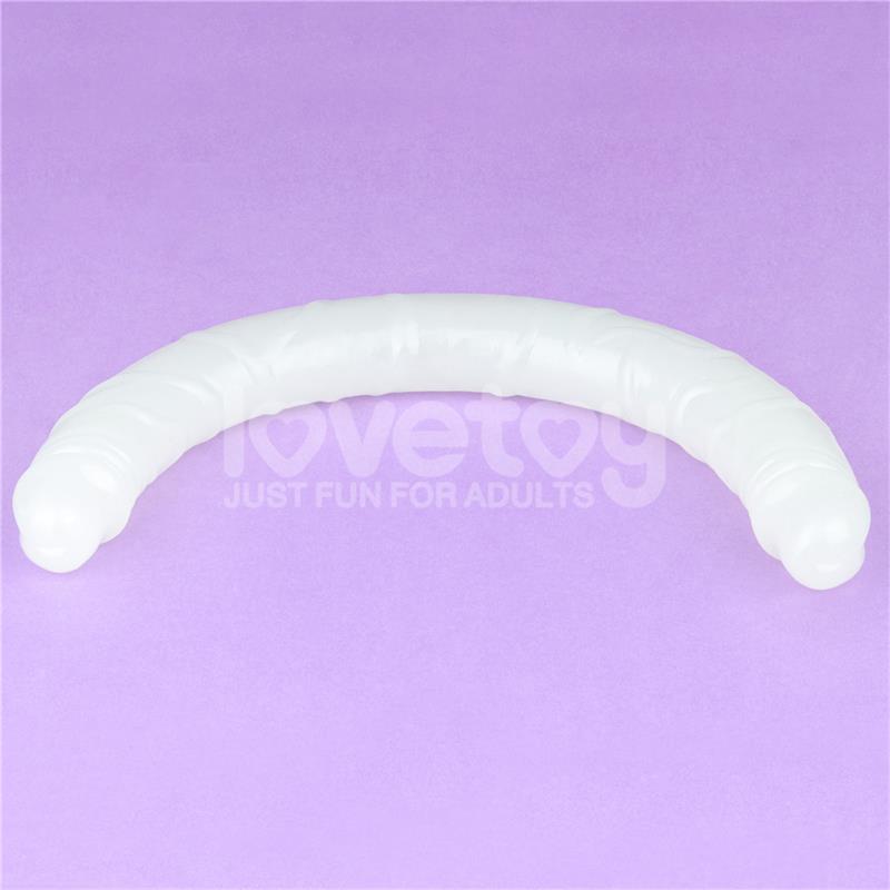 Dildo Doble Lumino Luz Azul 18.5 - Imagen 2