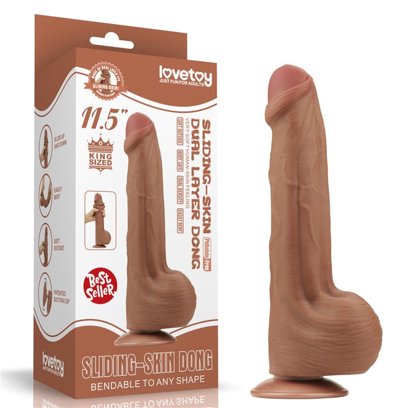 Dildo Dual Density Piel Desizante Retractil 11.5 - Imagen 13