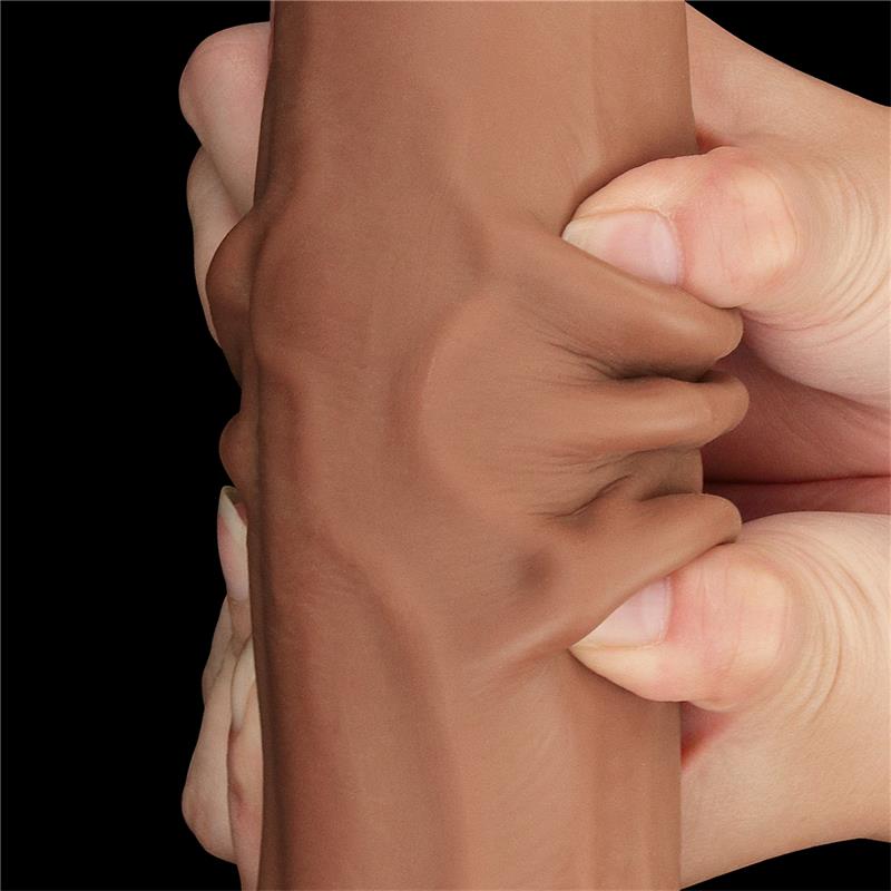 Dildo Dual Density Piel Desizante Retractil 11.5 - Imagen 4